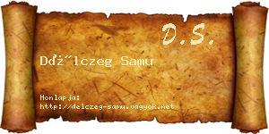 Délczeg Samu névjegykártya